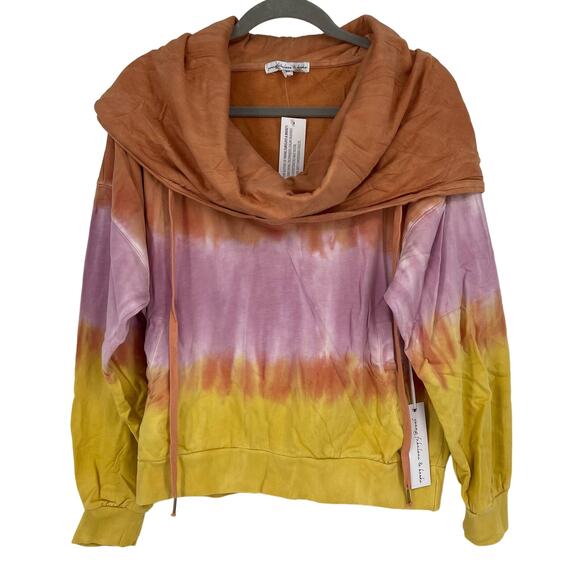Young Fabulous & Broke Tie Dye Hoodie Sweatershirt Medium Orange Pink Yellow NWT - Picture 6 of 6